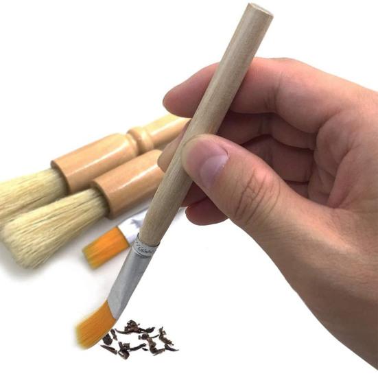 4 шт./компл., деревянная ручка, нейлоновая щетина, щетка для кофейного порошка, кофемашина для эспрессо, набор щеток для чистки, кухонные гаджеты