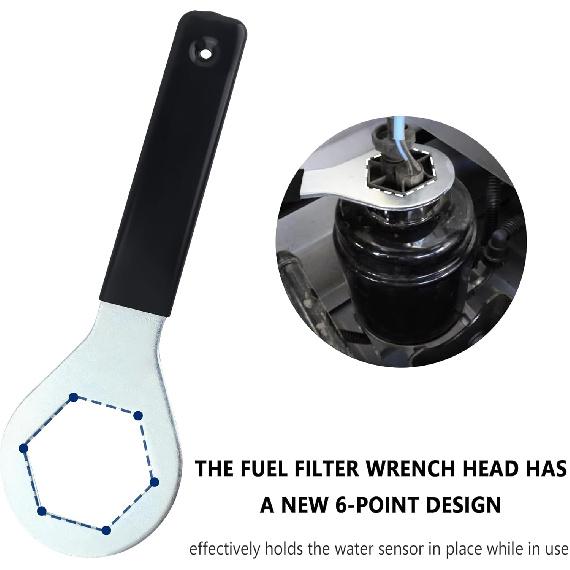 6-Point Water Sensor Wrench Compatible with RAM Trucks 2013-2018 6.7L Diesel Engines,Professional Oil Filter Wrench Oil Filter Remover Tool Car