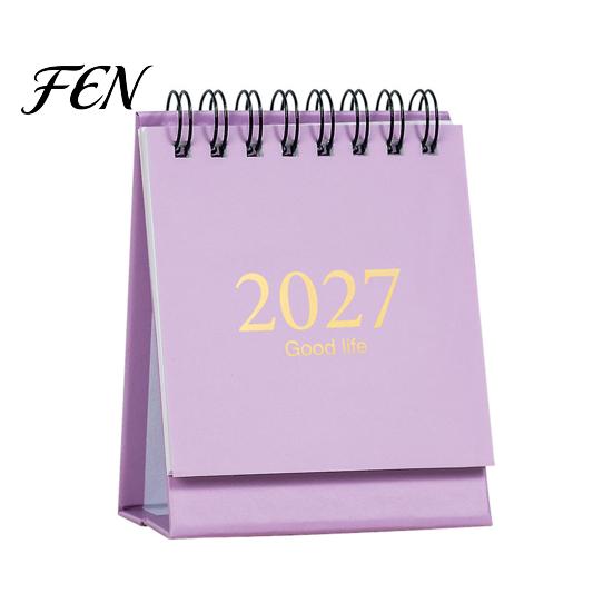 Standing Office Desk Planner 2027-2028 Mini Flip Calendar, 18 Month Desktop from Jan. Small Daily Appointment Book 2027 to Jun. 2028, Pocket