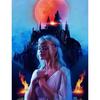 5D DIY Алмазная картина Вышивка крестом Полный круглый дрель Кровавая луна Девушка Алмазная вышивка