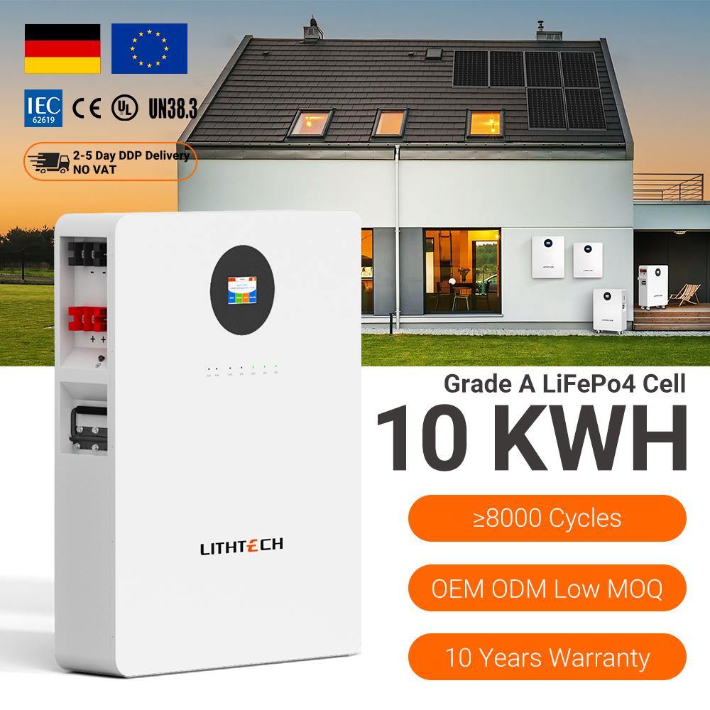 10kw Lithium Ion Batteries Power Wall 51.2V 48V 100ah 200ah 300ah Solar Lifepo4 Battery for Household Energy