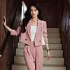 Женский короткий костюм-жакет Весна 2026: Элегантный, Повседневный, Для миниатюрных, Профессиональный комплект одежды