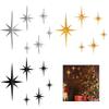 6Pcs/Set Plastic Starburst Decor Octagonal Wall Hanging Decor Star Art Wall Sculpture  Home Decor