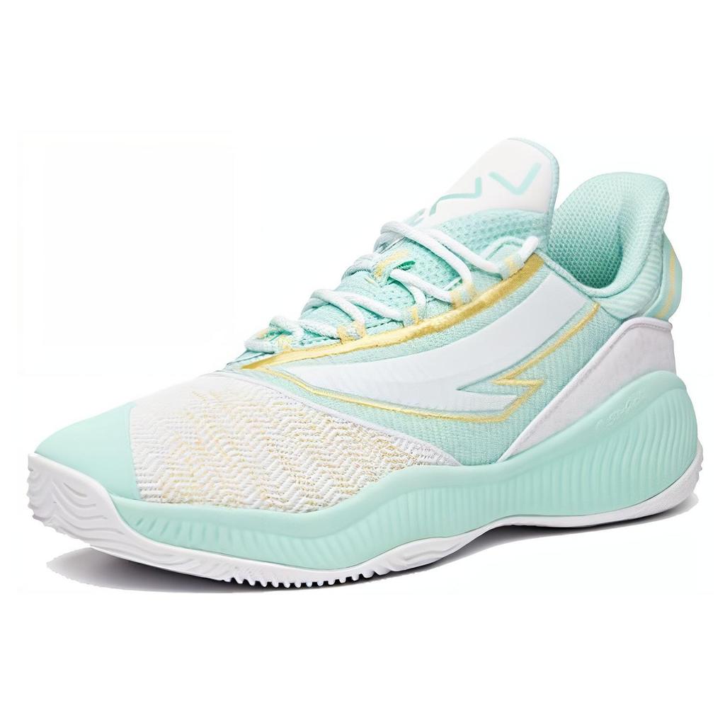 Anta Lightweight Low-Top Basketball Shoes With Shock Absorption And Slip Resistance Men Sneaker White Green Yellow 112031606-3