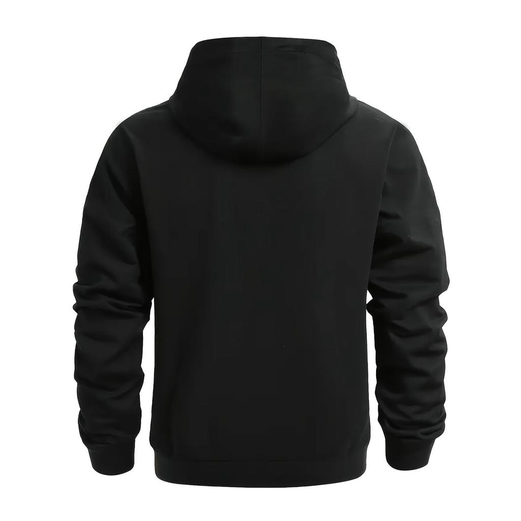 Мужская толстовка с капюшоном, кардиган с карманом на молнии, мужская спортивная повседневная толстовка большого размера