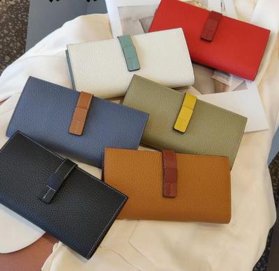 / Новая коллекция Head Layer Leather Long Style Color Blocked Wallet Натуральная кожа Женский кошелек Универсальный кожаный зажим