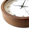 KATOMOKU Muku Clock 13 Walnut Wall Clock with Continuous Second Hand km-130WARC 220mm (Radio-controlled clock)