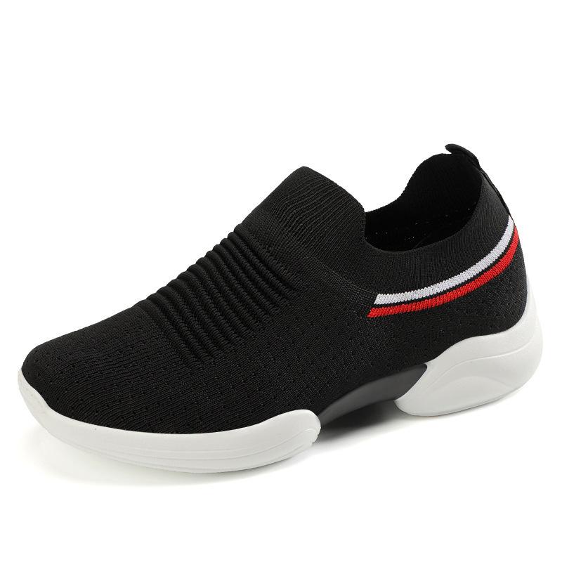 Женские летние кроссовки Slip On Flat Shoes белые лоферы женские теннисные туфли Sock Sneakers shoes 2024 Женская повседневная обувьe54