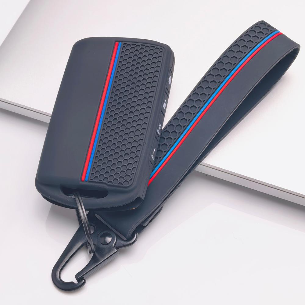 Soft Silicone Remote Key Case for Mazda Mazda 3 CX30 CX5 CX8 CX9 MX5 Miata CX50 CX70 CX3 CX4 CX60 Mazda 2 CX30 Hybrid with Keychain Key Fob Protector