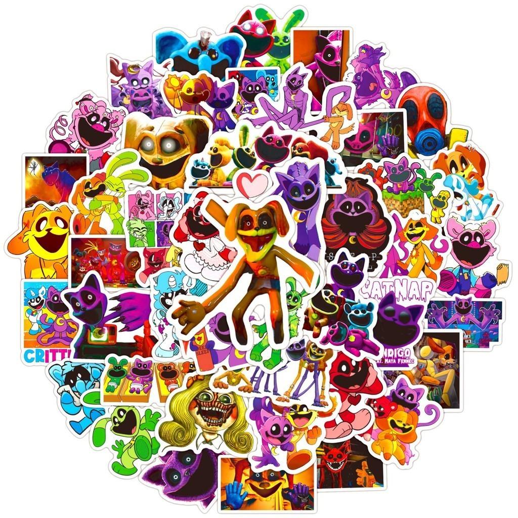 Милые мультяшные наклейки с животными Smiling Critters для автомобиля, ноутбука, телефона, холодильника, водонепроницаемый ПВХ-материал