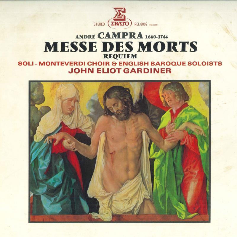 LP Record JOHN ELIOT GARDINER, MONTEVERDI CHO - Andre Campre: Requiem REL8002 ERATO 1980 Japan Classical Used