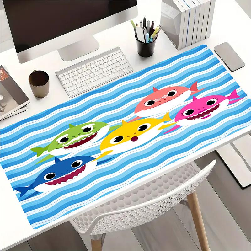 Baby Shark Theme Premium Non-slip Mouse Pad with Stitched Edges,Durable Rubber Material,for Desktop & Gaming Great Gifts