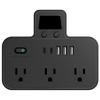 Удлинитель с несколькими розетками, два порта USB-C, усовершенствованная система зарядки, защита от перенапряжения, легко переносить для международных поездок