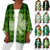 Женская повседневная мода Caot Printed Lightweight Medium Long Jacket Cardigan