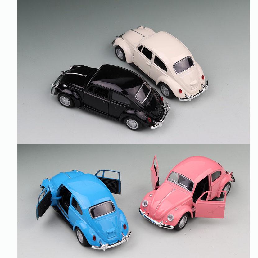 Классический 1967 Volkswagen VW Classic Beetle Bug, винтажный масштаб 1/36, литой под давлением металл, модель автомобиля с откидной спинкой, игрушка для подарка/детей