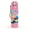 1PC Gradient Number Sixty Seven Vehicle 750ml Color Plastic Water Bottle Leakproof Flip Straw Lid For Sports Office Home Use
