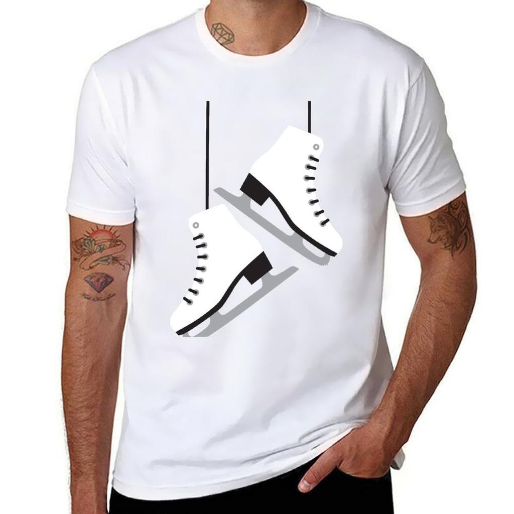 White female Skates TShirt Casual Daily Wear Short Sleeve Top