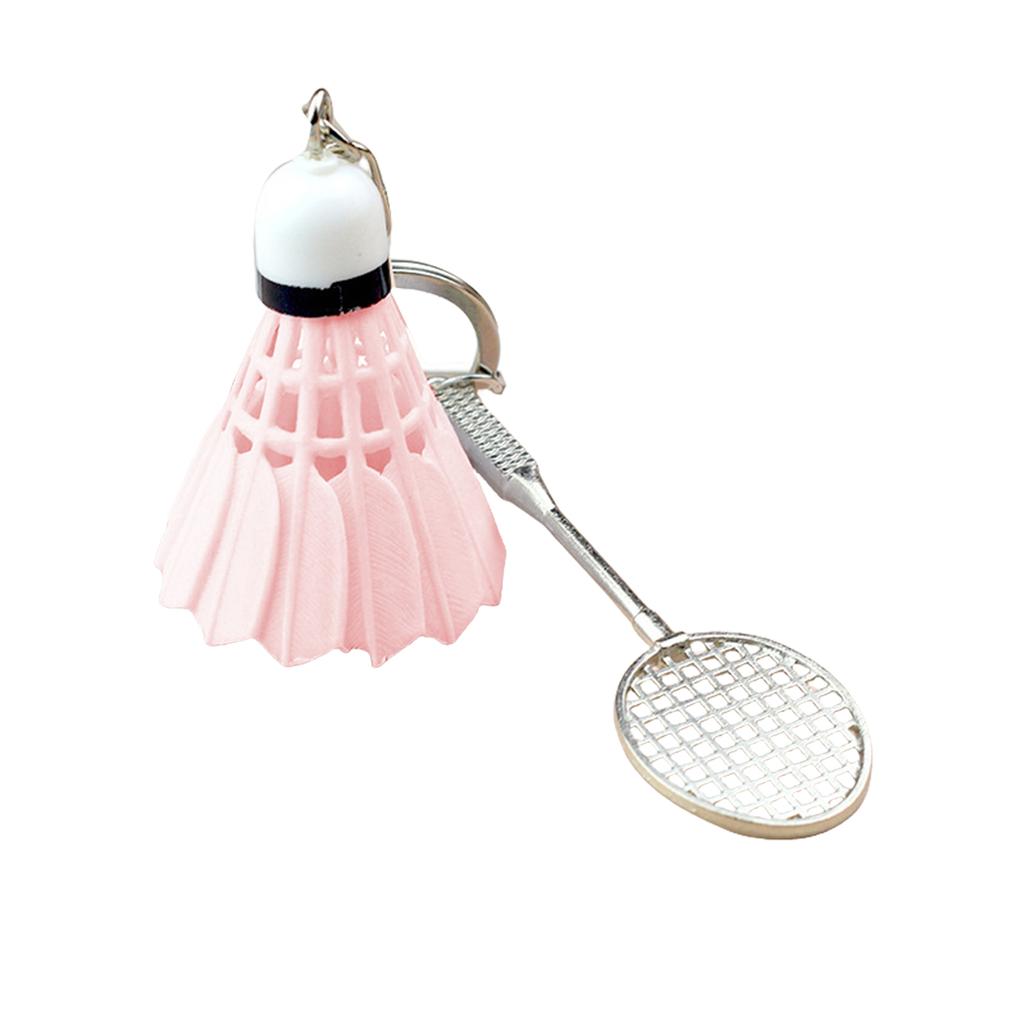 Creative Badminton Racket Keychain Alloy Key Holder Accessory for Sports Enthusiasts and Fashionable Everyday Use