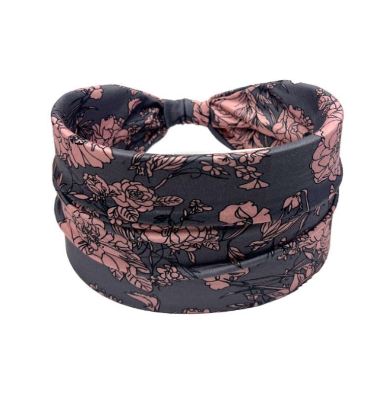 New Women's Vintage Knot Elastic Headbands Turban Headwrap Wide For Women Girls Flower Print Cotton Soft Boho Bandana Girls Hair Accessories