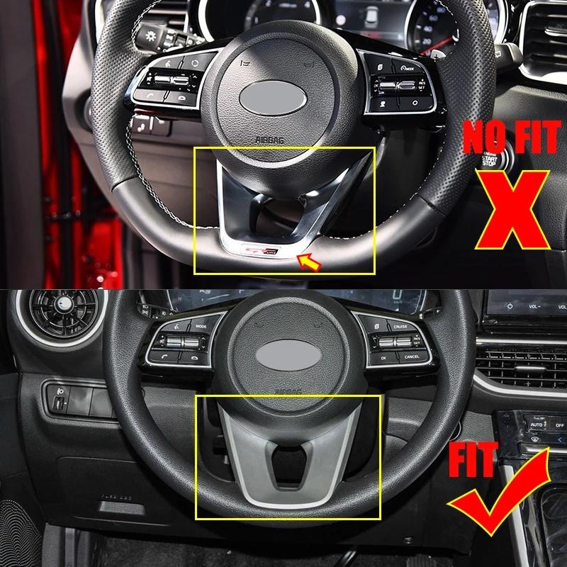 For KIA Seltos 2020-2022 Stainless Steel Car Steering Wheel Button Sticker Decoration Cover Trim Car Styling Accessories 2pcs