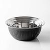 Pearl Metal Перфорированная миска и дуршлаг, Ограниченная серия, Черный, 15 см / 18 см / 21 см, Нержавеющая сталь, Набор из 3 предметов, BLKP, Черный, AZ-5036