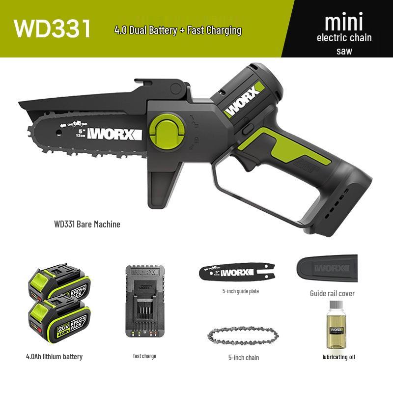 Wickes Аккумуляторная ручная электрическая цепная пила для обрезки WD331