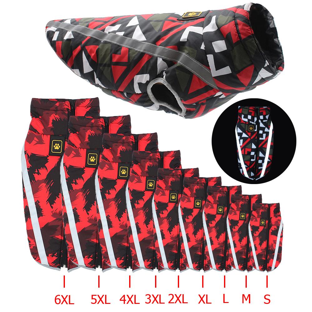 Водонепроницаемая куртка для больших собак, зимняя теплая одежда для домашних животных, одежда для маленьких собак, пальто для щенков, чихуахуа, мопс, лабрадор, французский бульдог