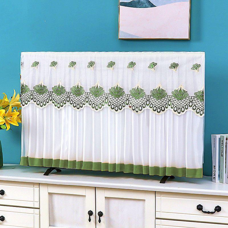 Универсальная пылезащитная крышка для телевизора в китайском стиле - Полное покрытие, Включение без снятия, Совместимость 55-75 дюймов