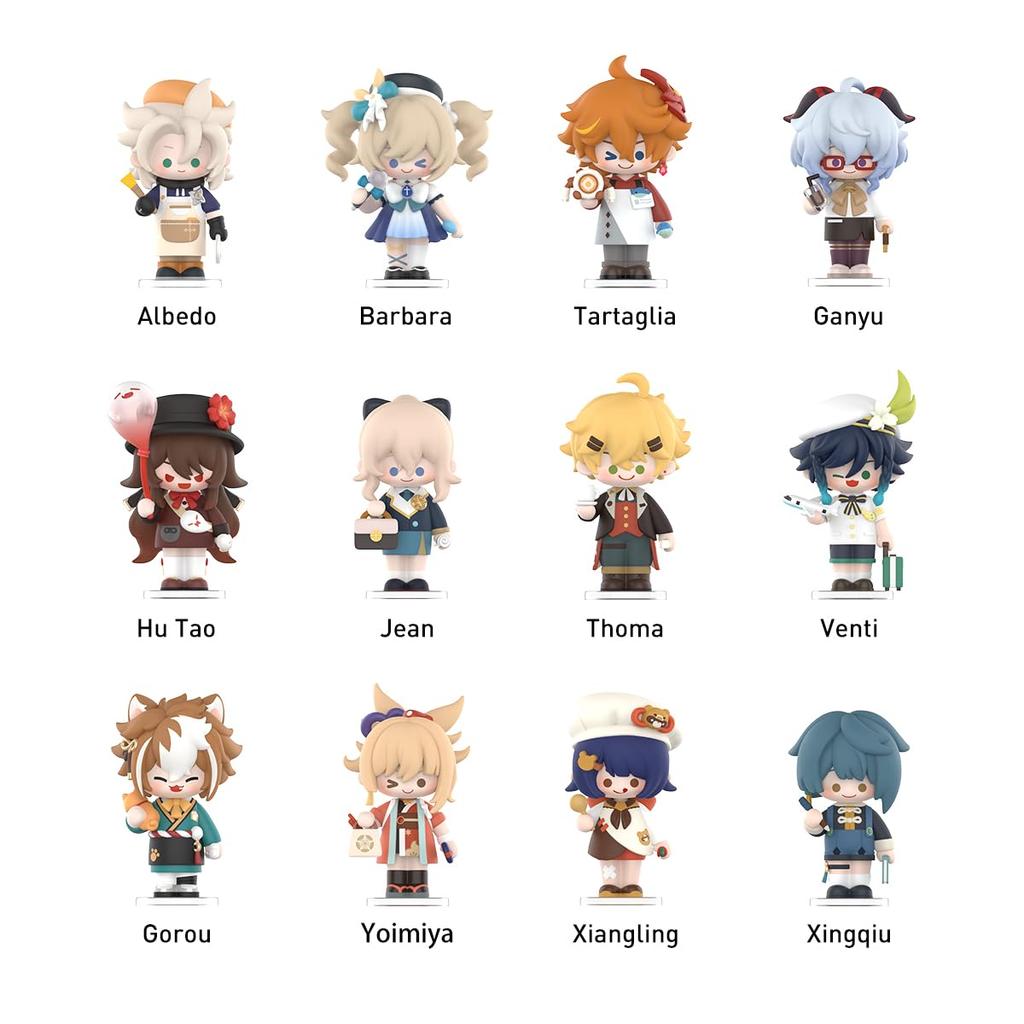 POP MART Genshin Dress Up Dream Chibi Series Box 12 POP MART Gachagacha Фигурка Пластиковая Модель Премиум Игрушка Мягкий Винил Оригинальный Персонаж День Рождения