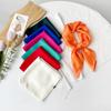 New Solid Color Small Square Scarf Monochrome Scarf Sun Protection Hair Tied Thin Monochrome Scarf Simple Temperament
