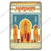 Знаменитый городской пейзажный постер, винтажные металлические вывески, Будапешт, Мальта, Сидней, жестяная тарелка, ретро настенный художественный декор для гостиной, дома