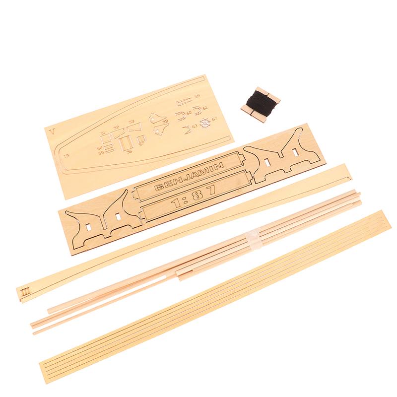1:87 Бен Джамин В.. Latham Sailing Diy Ship Assembly Model Классическая деревянная лодка Украшение Дерево