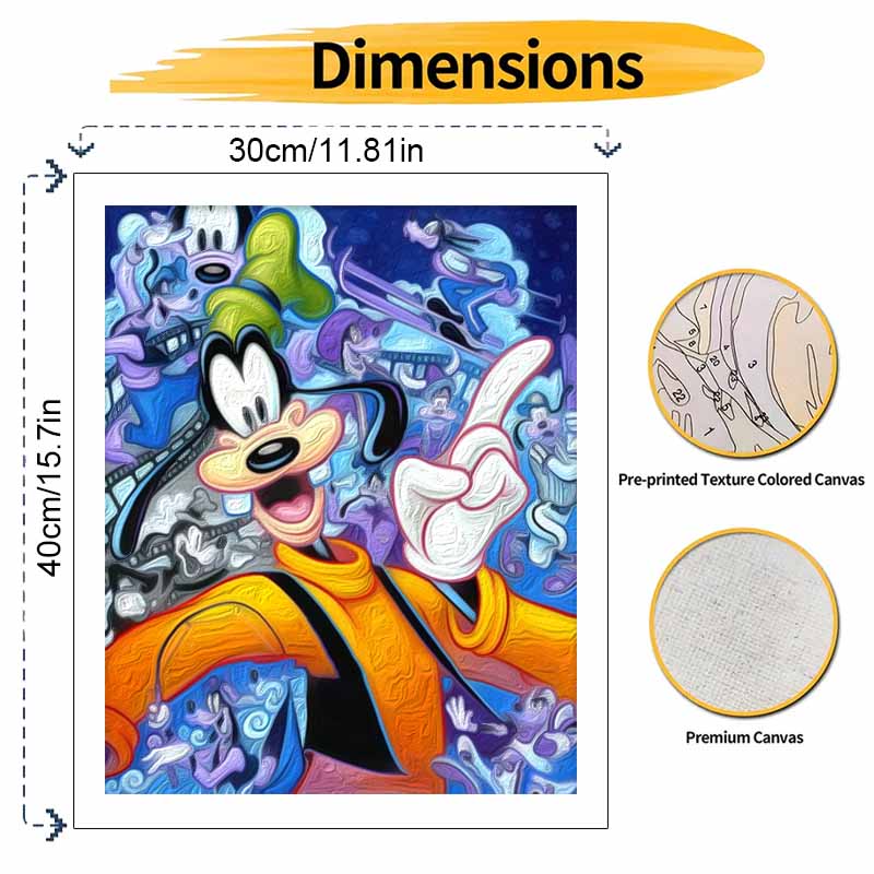 Disney Goofy Collage Paint By Number Kit Cartoon Drawing Canvas DIY Oil Picture Home Decor Wall Art Acrylic Painting Crafts 130