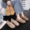 Spring New Soft-soled Soft-faced Matte Fashion Doudou Shoes One-pedal Flat-soled Single Shoes Women's Versatile Mother Shoes