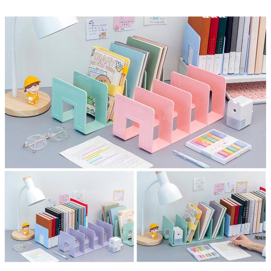 Держатель для книг Нескользящий дизайн нижнего отделения Неопрокидывающийся полый настольный держатель для документов Разделитель для дома Товары для дома