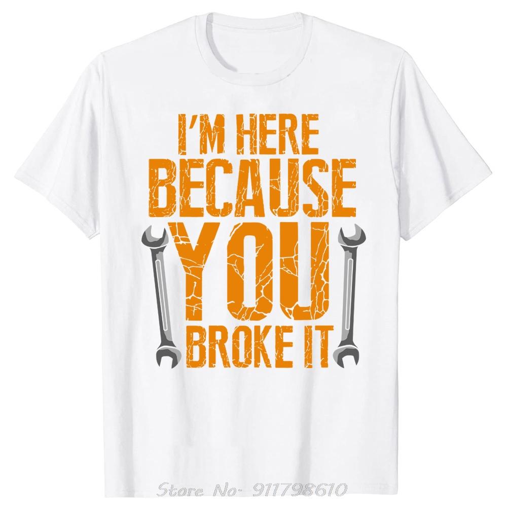 Забавная футболка оверсайз для работника по техническому обслуживанию, одежда механика для мужчин, хлопковая футболка Харадзюку, облегающая, европейская мода, фитнес-футболка