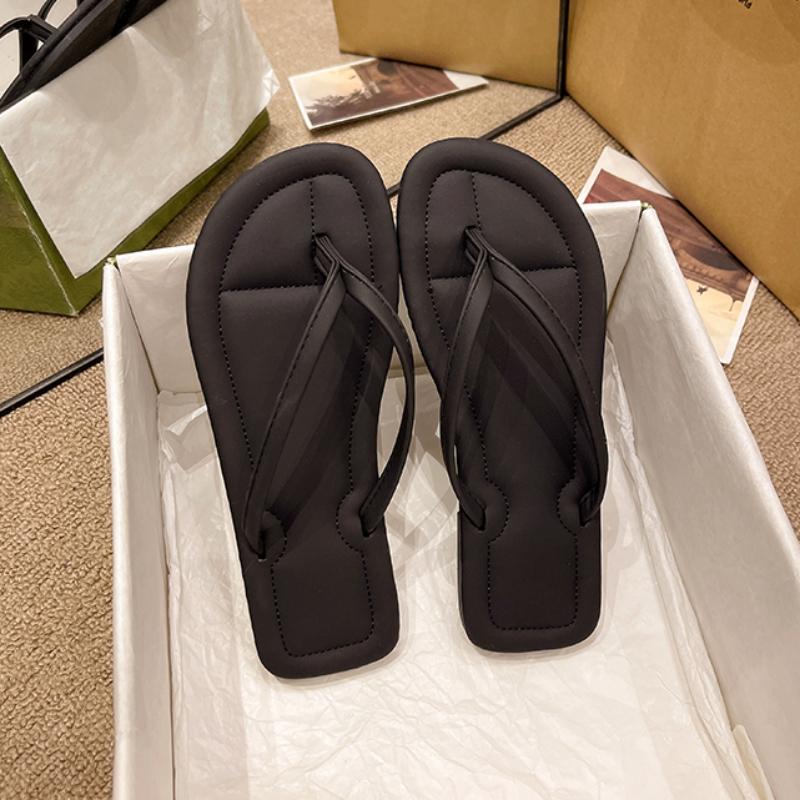 Женские сандалии, лето 2024, новая версия, шлепанцы с застежкой на носок, уличные модные повседневные нескользящие сандалии на плоской подошве, женские пляжные шлепанцы