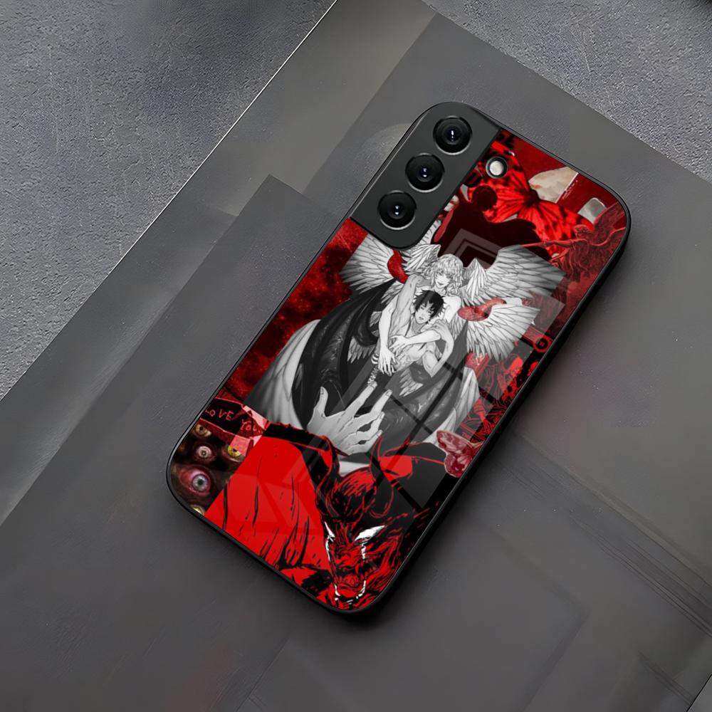Чехол для телефона DEVILMAN Crybaby Аниме Стекло Для Samsung Galaxy S23 S24 S21 S25 S22 S20 Ultra Fe Plus A55 A15 A14 Coque
