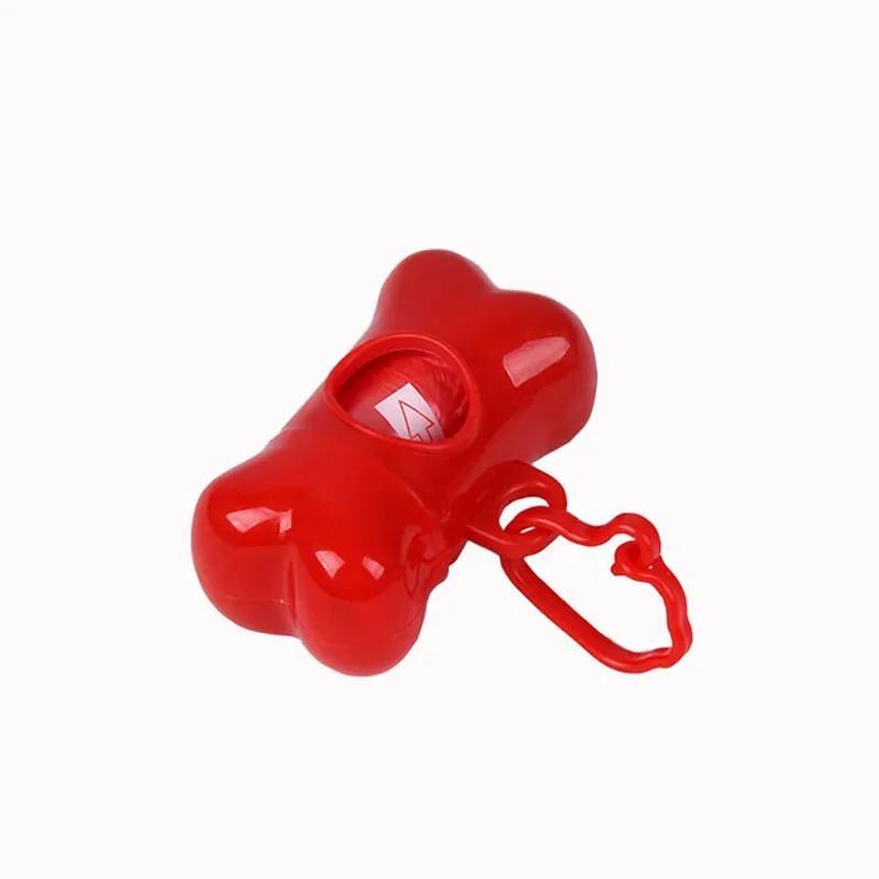 Pet Dog Poop Bag Bone Shape Dispenser Waste Garbage Carrier Holder Dispensers Poop Bag Dogs Trash Cleaning Tool Pet Products