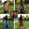 Scarf Smooth Ultra-soft Polyester Wide Spread Butterfly Pattern Scarf for Beach