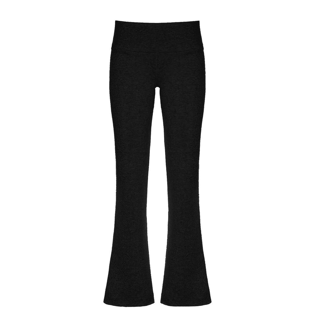 Женские модные однотонные повседневные брюки с низкой талией, универсальные расклешенные брюки, облегающие брюки для йоги