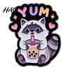Artistic Raccoon Pin Cartoon Brooch Pin, Animal Decorative Enamel Badge, Alloy Easy to Use Lapel Pins for Jackets Backpacks Hats Scarves