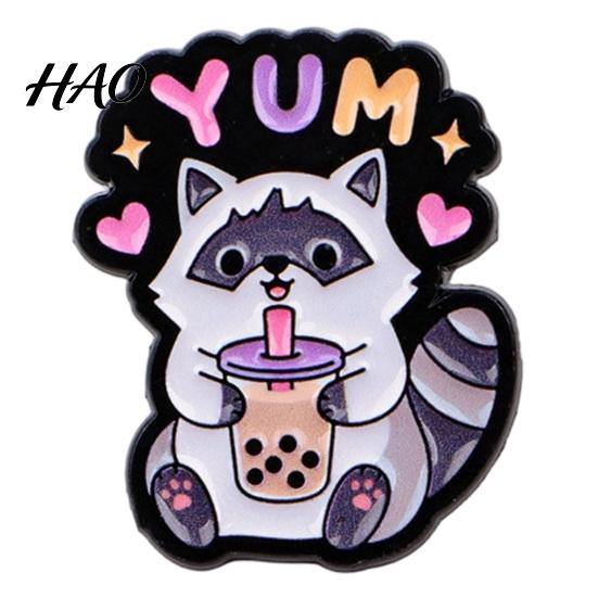 Artistic Raccoon Pin Cartoon Brooch Pin, Animal Decorative Enamel Badge, Alloy Easy to Use Lapel Pins for Jackets Backpacks Hats Scarves