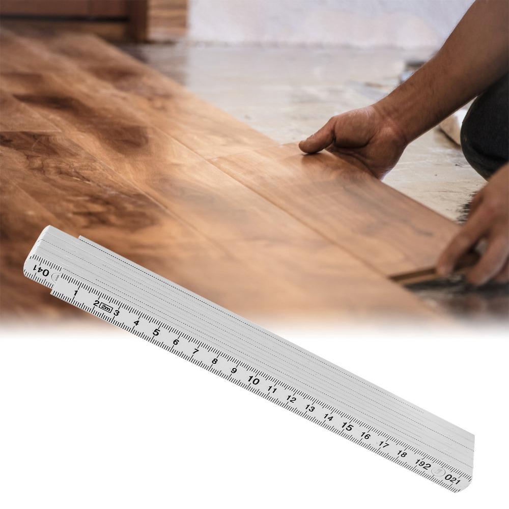 3PCS White Measuring Stick ABS Meter Stick Durable Foldable Ruler
