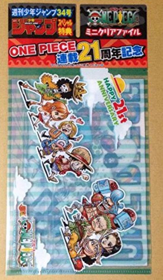 One Piece 21-я годовщина Мини прозрачный файл Канахей СП Коллаборация Свободная маленькая наклейка для Weekly Shonen Jump Выпуск 34 Специальное бонусное дополнение &