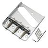 Musiclily Basic Бридж для Telecaster в винтажном стиле с шагом 10,8 мм и 3-мя седлами для электрогитар TL, хром