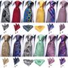 New Fashion Mens Tie Business Necktie Hanky Cufflinks Tie Set