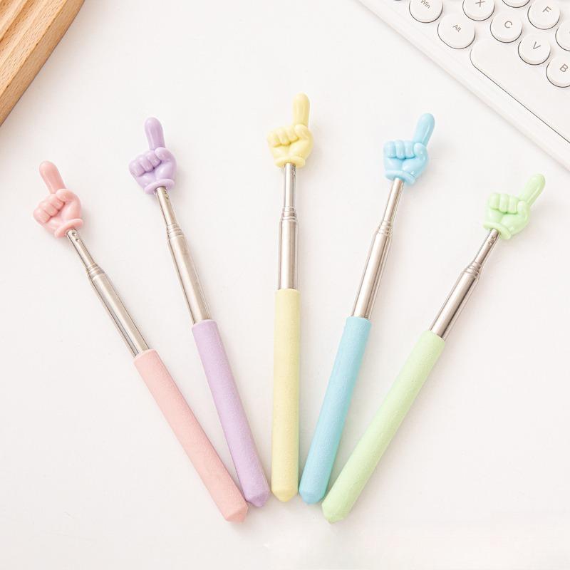 1/5pcs Macaron Color Retractable Finger Stick Learning to Read Reading Stick Teaching Retractable Small Finger Stick