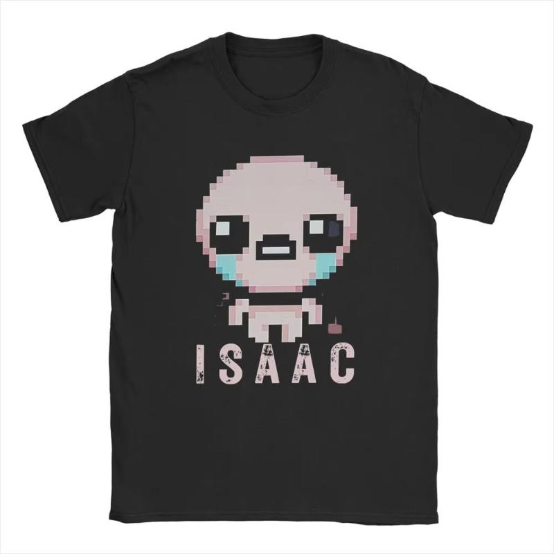 Потрясающая футболка The Binding of Isaac для мужчин, с круглым вырезом, чистый хлопок, мультяшный дизайн 90-х, короткий рукав, большие размеры