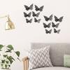 12 Pcs 3D Butterfly Wall Decals 3 Sizes Hollow Butterfly Wall Art Removable DIY Decorative Sticker for Room Office Bedroom Living Room